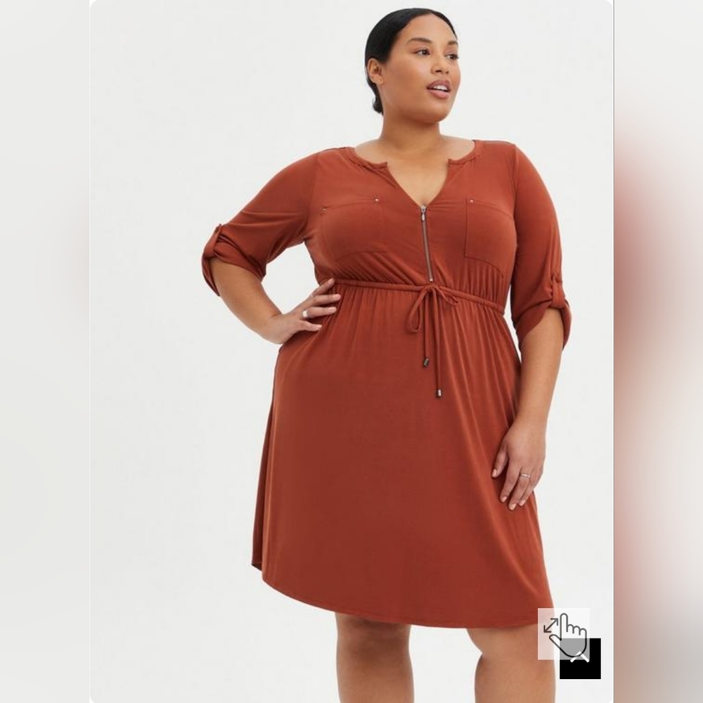 Torrid Mini studio curpio zip front dress